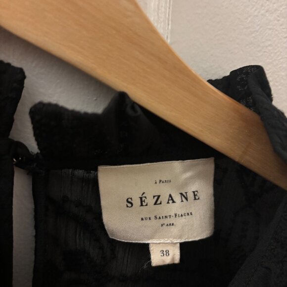 Sezane Valentine Blouse, black, size 38 - Picture 9 of 9